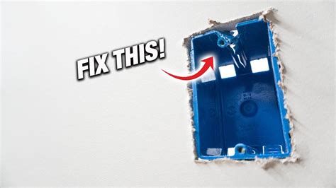 how to fix a broken electrical box|repair broken electrical outlet box.